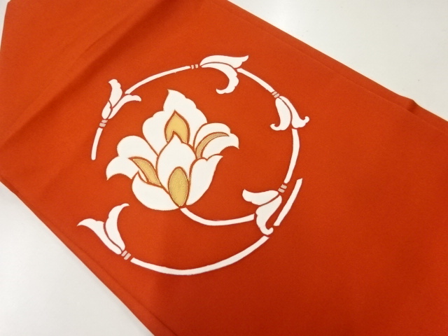 JAPANESE NAGOYA OBI / EMBROIDERY / SHIOZE / CHINESE FLOWER